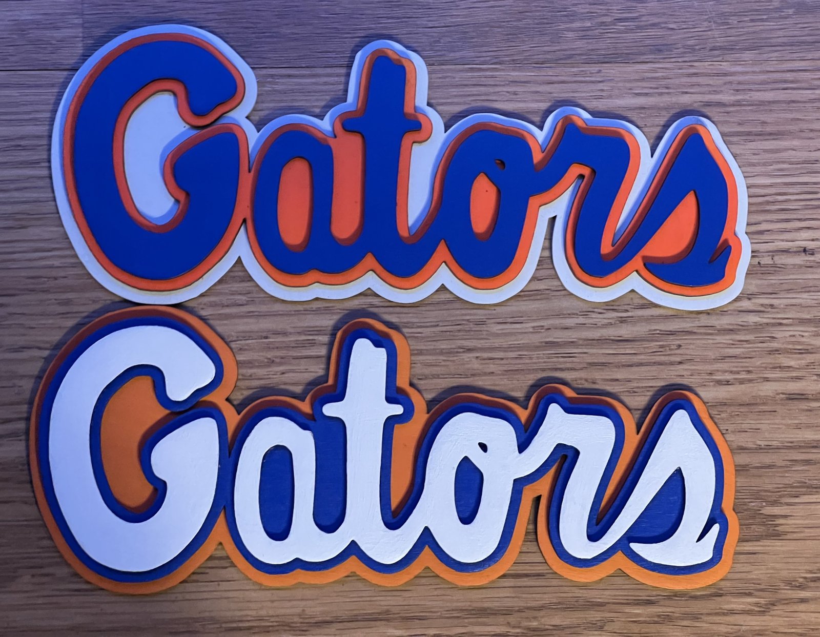 Layered Gators Wood Sign