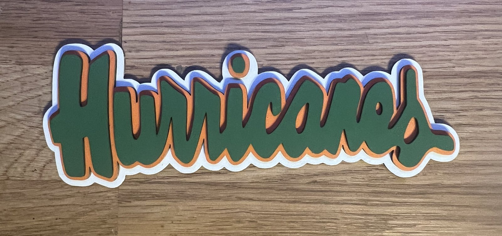 Layered Hurricanes Wood Sign